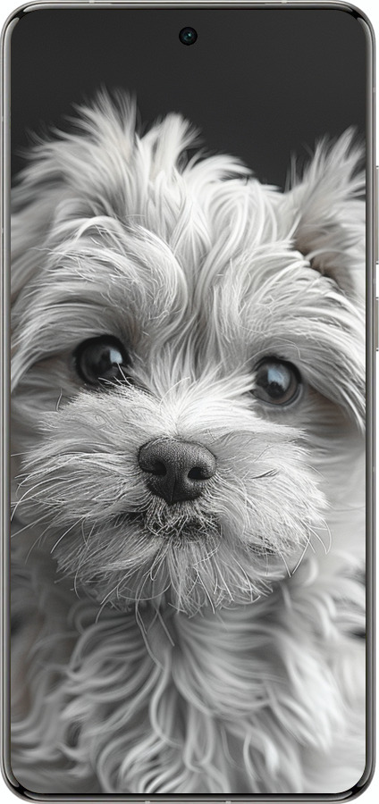 Силиконовый чехол Мальтипу на чорном фоне для Vivo X200 PRO - 6156u-3883 изображение 