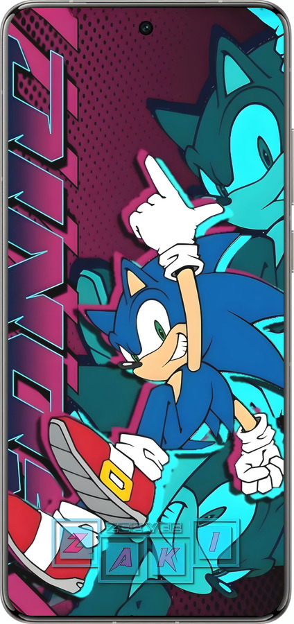 Силиконовый чехол Соник для Vivo X200 PRO - 6284u-3883 изображение 