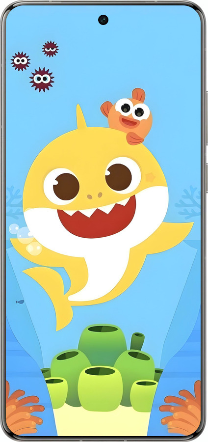 Силиконовый чехол Бейби Шарк для Vivo X200 PRO - 6303u-3883 изображение 