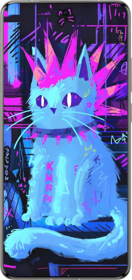 Силіконовий чехол Кіт панк для Vivo X200 PRO - 6311u-3883 изображение 