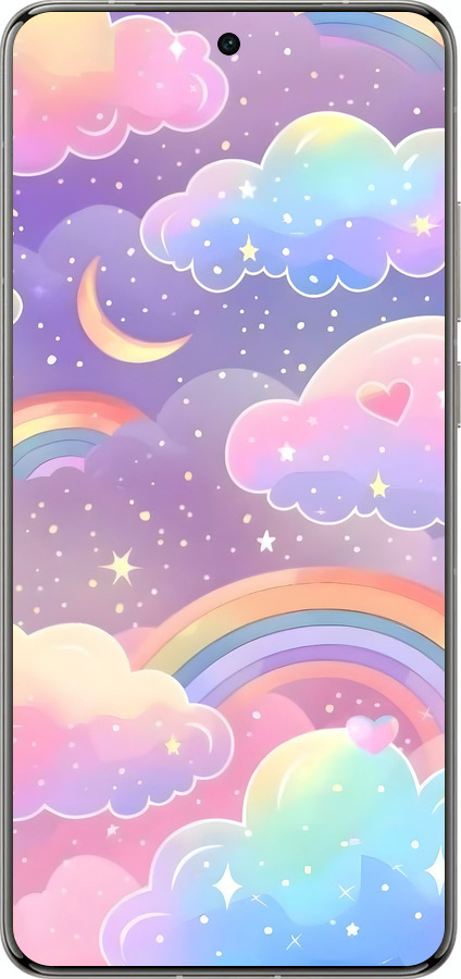 Силіконовий чехол Хмари та веселка для Vivo X200 PRO - 6312u-3883 изображение 