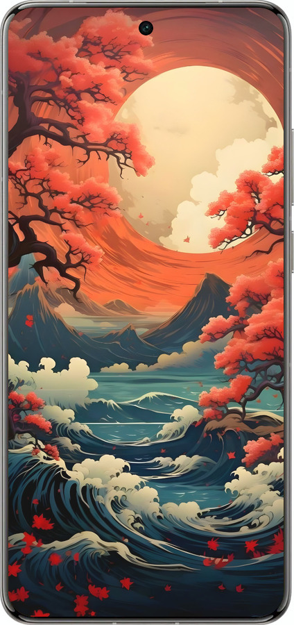 Силіконовий чехол Природа Японії для Vivo X200 PRO - 6327u-3883 изображение 