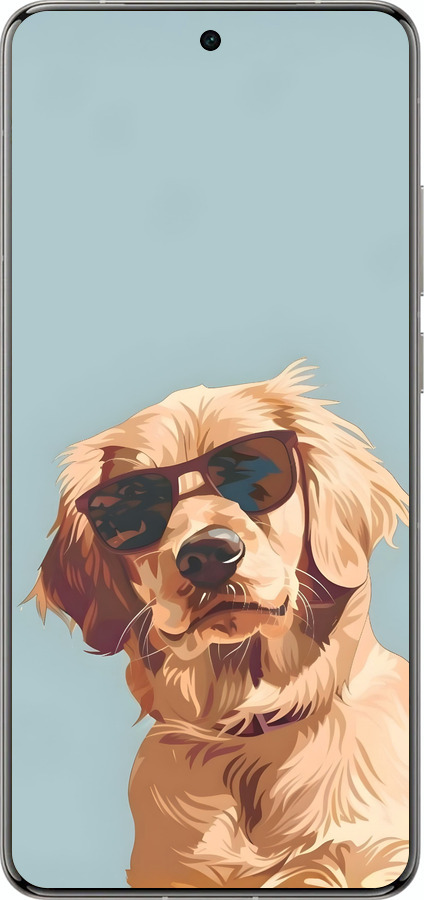 Силіконовий чехол Пес в очках для Vivo X200 PRO - 6381u-3883 изображение 