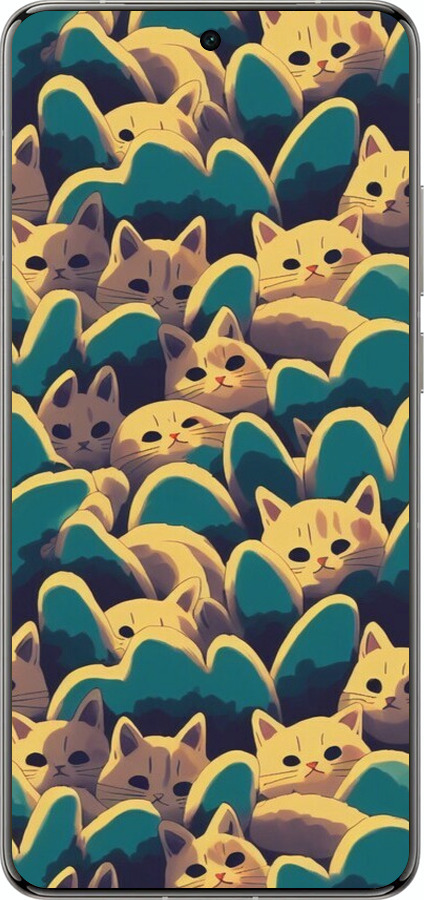 Силиконовый чехол С изображением кошек для Vivo X200 PRO - 6429u-3883 изображение 