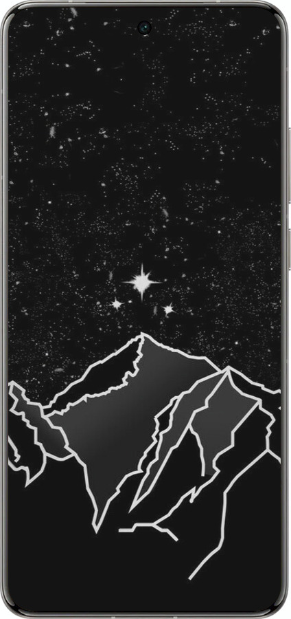 Силіконовий чехол Мінімалістичний гірський краєвид для Vivo X200 PRO - 6438u-3883 изображение 