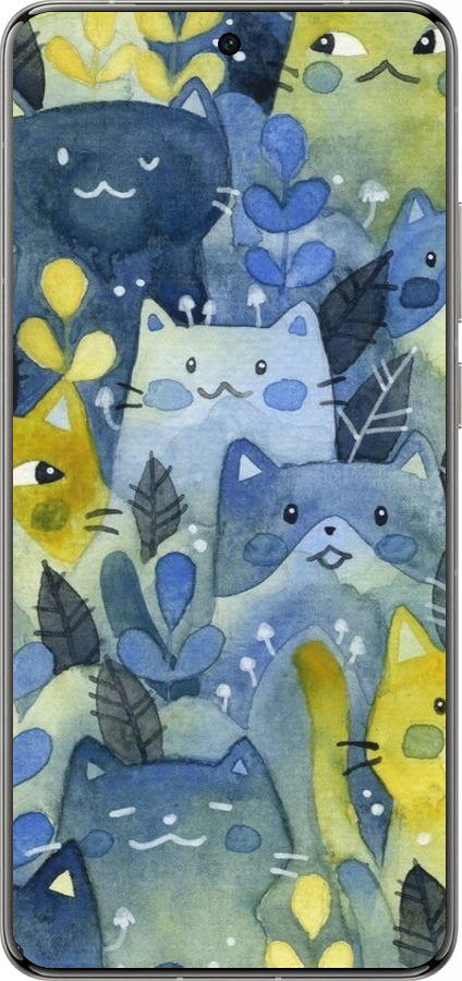 Силиконовый чехол С изображением кошачьего леса для Vivo X200 PRO - 6447u-3883 изображение 
