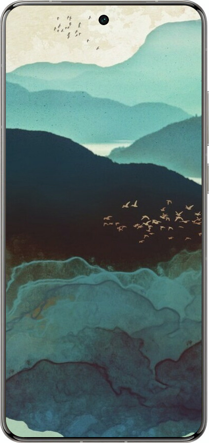 Силиконовый чехол С изображением гор Индиго для Vivo X200 PRO - 6484u-3883 изображение 