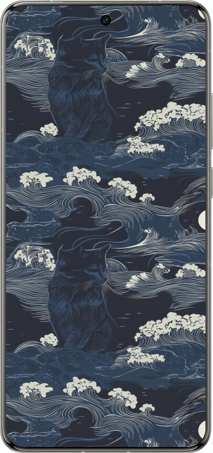 Силіконовий чехол Морська тематика у стилі арт-деко для Vivo X200 PRO - 6520u-3883 изображение 