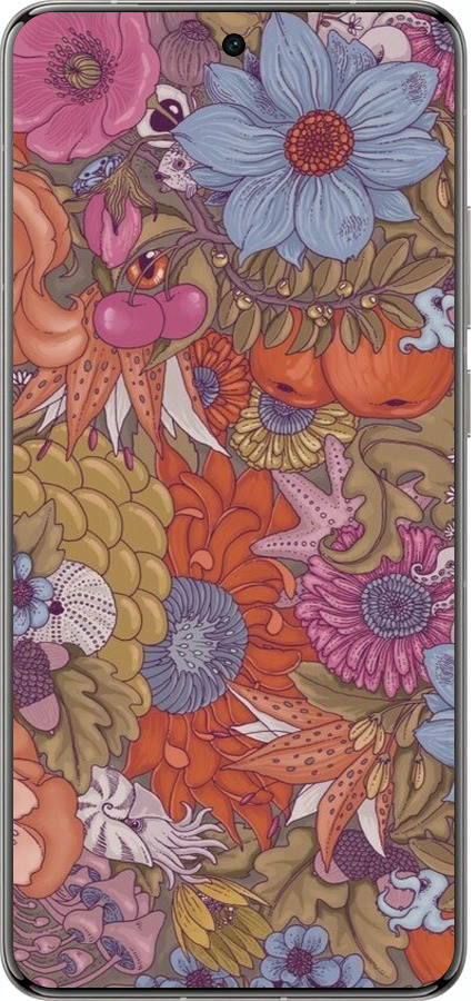 Силиконовый чехол Абстрактные цветы для Vivo X200 PRO - 6526u-3883 изображение 