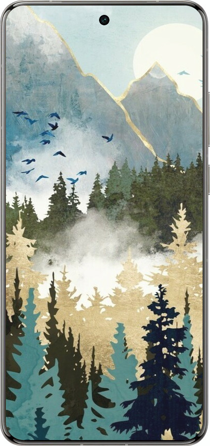 Силиконовый чехол С изображением лесного пейзажа для Vivo X200 PRO - 6548u-3883 изображение 