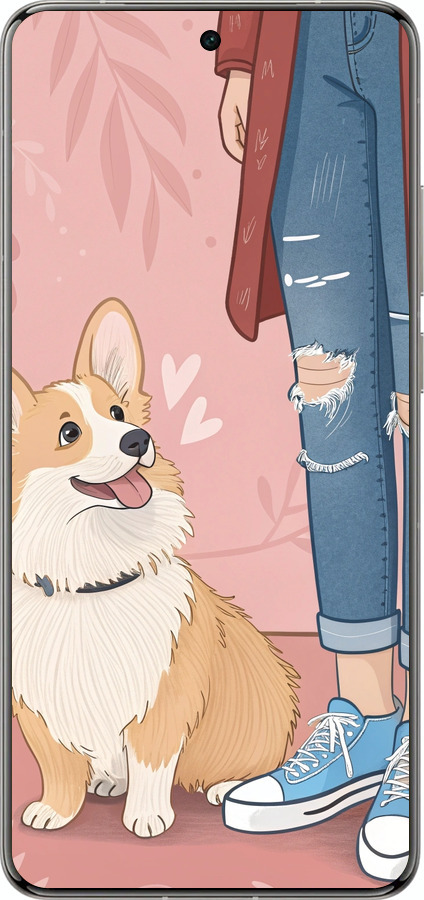 Силіконовий чехол Корги 3 для Vivo X200 PRO - 6707u-3883 изображение 