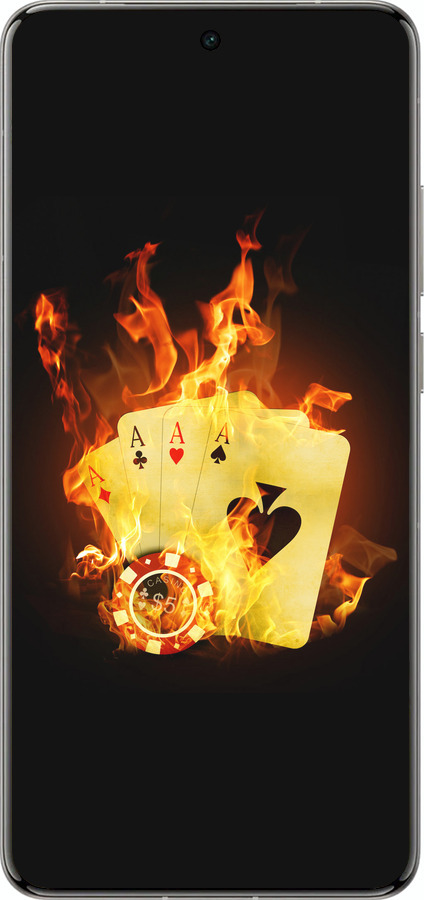 Силіконовий чехол Палаючі карти  для Vivo X200 PRO - 839u-3883 изображение 