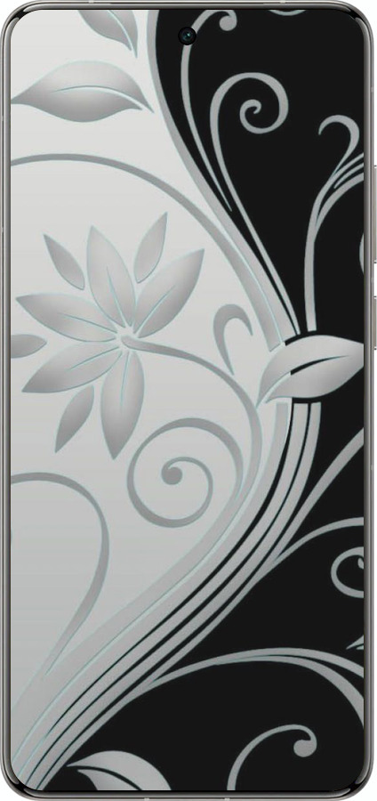 Силіконовий чехол Квіти на чорно-білому фоні для Vivo X200 PRO - 840u-3883 изображение 