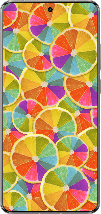 Силиконовый чехол Разноцветные дольки лимона для Vivo X200 PRO - 861u-3883 изображение 