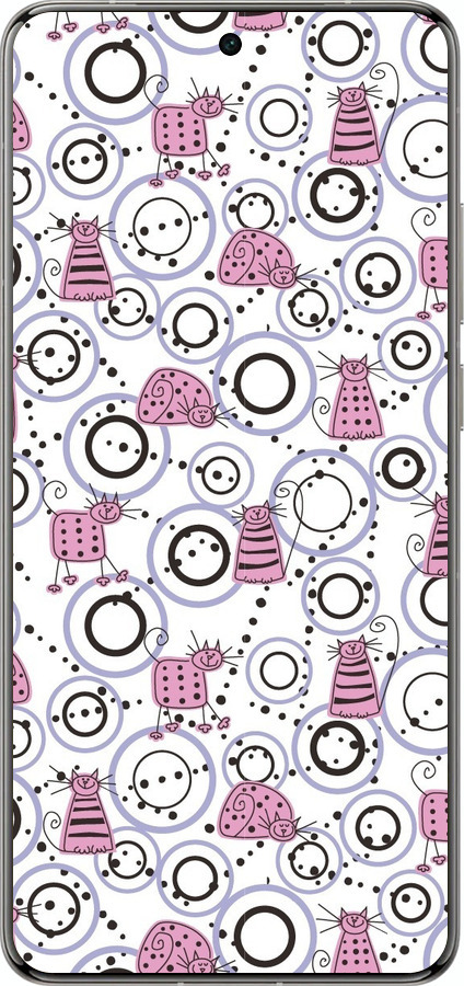 Силіконовий чехол Кумедні коти для Vivo X200 PRO - 907u-3883 изображение 