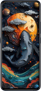 Силиконовый чехол Кит в космосе для Vivo X27 Pro - 6328u-1772 изображение 