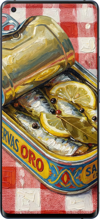 Силиконовый чехол Vintage Sardine Tin Phone для Vivo X50 Pro - 6772u-1956 изображение 