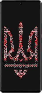 Силіконовий чехол Герб - вишиванка на чорному фоні для Vivo X80 Pro - 1196u-2630 изображение 