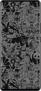 Силиконовый чехол Чёрно-серый стикер бомбинг для Vivo X80 Pro - 2432u-2630 изображение 