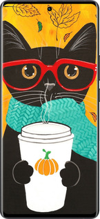 Силиконовый чехол Осенний кот для Vivo X80 Pro - 4026u-2630 изображение 