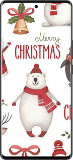 Силиконовый чехол Merry Christmas для Vivo X80 Pro - 4106u-2630 изображение 