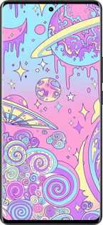 Силиконовый чехол Розовая галактика для Vivo X80 Pro - 4146u-2630 изображение 