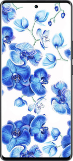 Силиконовый чехол Голубые орхидеи для Vivo X80 Pro - 4406u-2630 изображение 