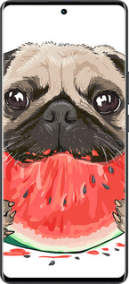 Силіконовий чехол Мопс і кавун для Vivo X80 Pro - 4665u-2630 изображение 