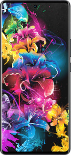 Силиконовый чехол Абстрактные цветы для Vivo X80 Pro - 511u-2630 изображение 