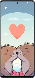 Силіконовий чехол Капібара кохання для Vivo X80 Pro - 6027u-2630 изображение 
