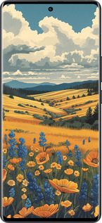 Силиконовый чехол Украинское поле для Vivo X80 Pro - 6082u-2630 изображение 