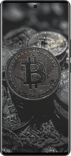 Силиконовый чехол Black Bitcoin для Vivo X80 Pro - 6090u-2630 изображение 