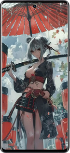 Силиконовый чехол Гейша-воин для Vivo X80 Pro - 6124u-2630 изображение 