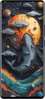 Силиконовый чехол Кит в космосе для Vivo X80 Pro - 6328u-2630 изображение 