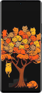 Силиконовый чехол Дерево и котики для Vivo X80 Pro - 6516u-2630 изображение 