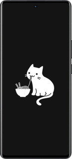 Силиконовый чехол С милым котом на черном фоне для Vivo X80 Pro - 6528u-2630 изображение 
