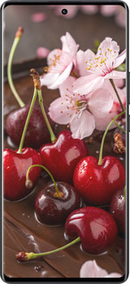 Силиконовый чехол Вишня в шоколаде для Vivo X80 Pro - 6698u-2630 изображение 