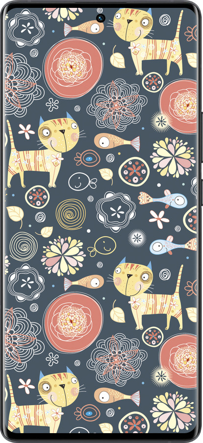 Силиконовый чехол Котята v4 для Vivo X80 Pro - 1224u-2630 изображение 