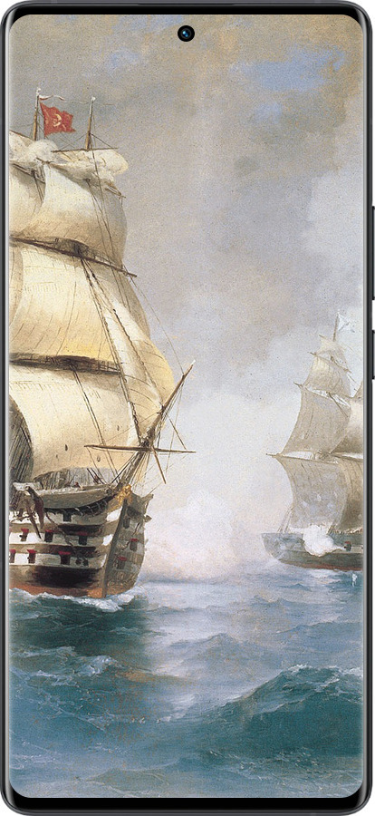 Силиконовый чехол Айвазовский. Корабли для Vivo X80 Pro - 160u-2630 изображение 