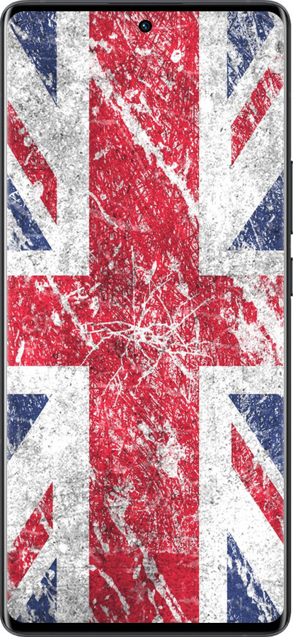 Силиконовый чехол Флаг Великобритании 1 для Vivo X80 Pro - 386u-2630 изображение 