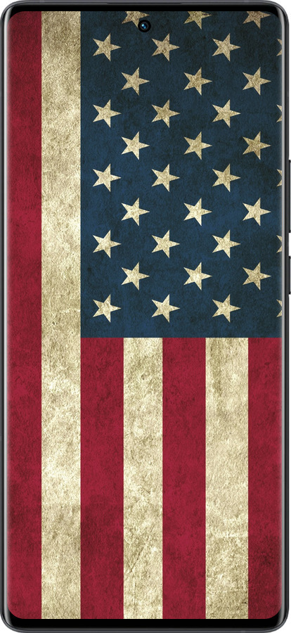 Силиконовый чехол Флаг США для Vivo X80 Pro - 395u-2630 изображение 