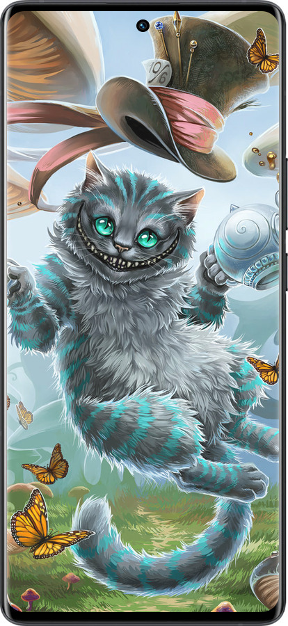 Силиконовый чехол Чеширский кот 2 для Vivo X80 Pro - 3993u-2630 изображение 