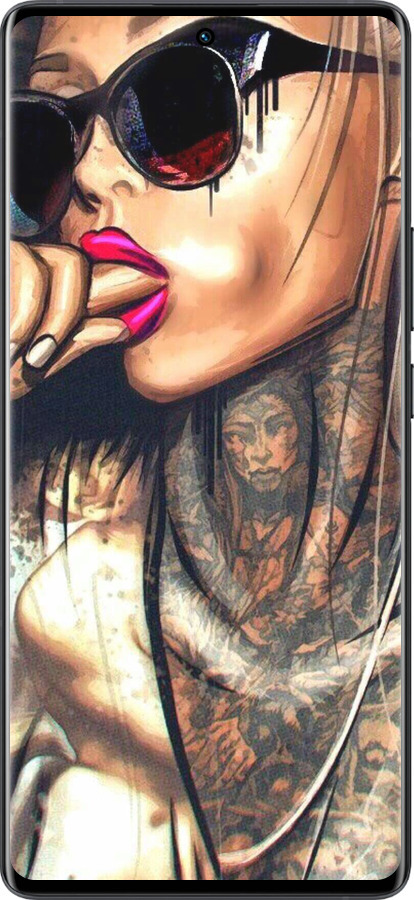 Силиконовый чехол Девушка в тату для Vivo X80 Pro - 4001u-2630 изображение 