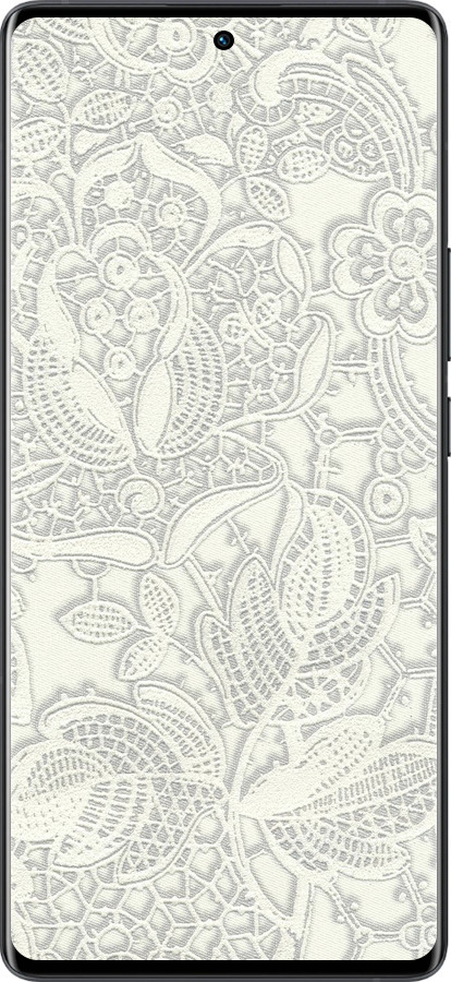 Силіконовий чехол Біле мереживо для Vivo X80 Pro - 4383u-2630 изображение 