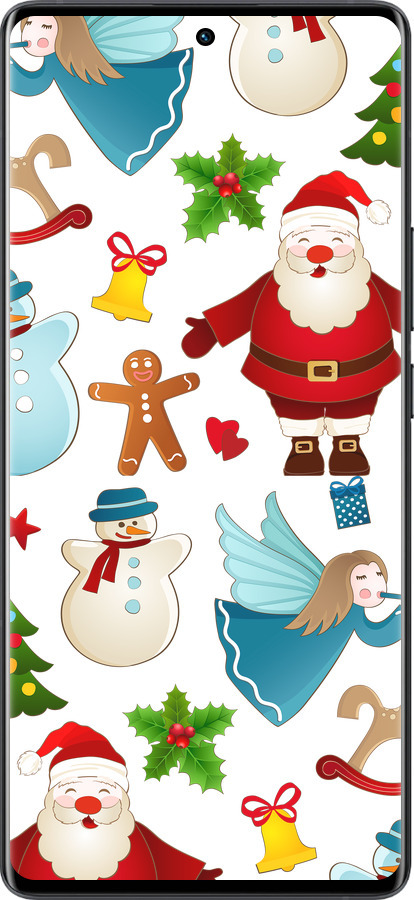 Силиконовый чехол Новогодний 1 для Vivo X80 Pro - 4614u-2630 изображение 