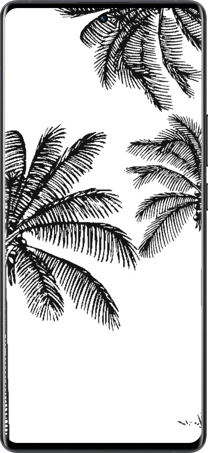 Силиконовый чехол Пальмы1 для Vivo X80 Pro - 4634u-2630 изображение 