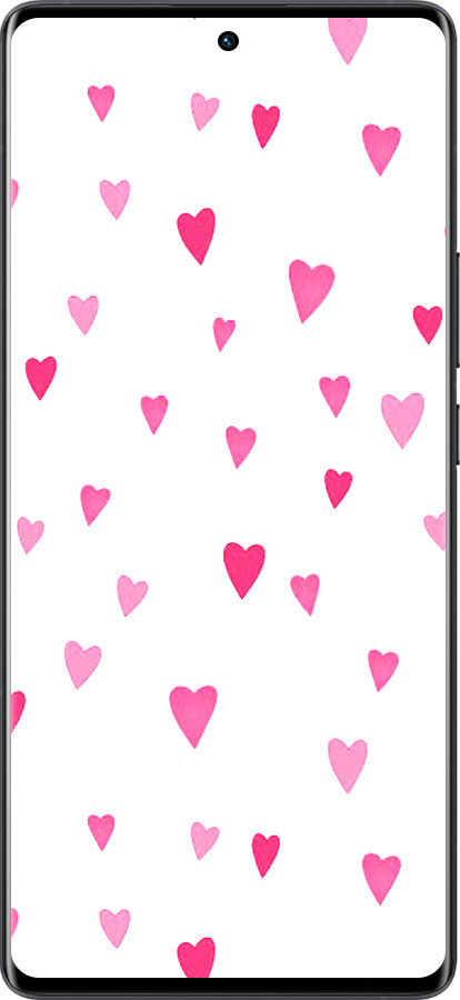 Силиконовый чехол Сердечки 2 для Vivo X80 Pro - 4763u-2630 изображение 