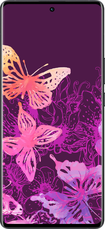 Силиконовый чехол Бабочки v2 для Vivo X80 Pro - 5475u-2630 изображение 