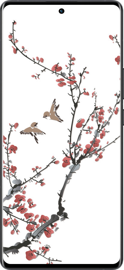 Силиконовый чехол Сакура v2 для Vivo X80 Pro - 5538u-2630 изображение 