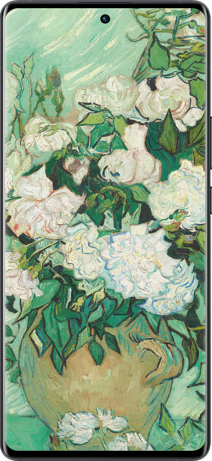 Силиконовый чехол Винсент Ван Гог. Ваза с розами для Vivo X80 Pro - 5543u-2630 изображение 